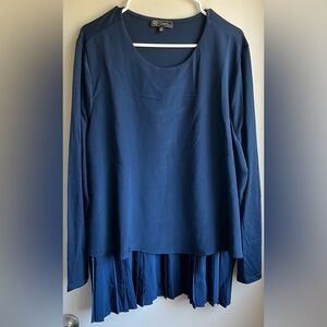 NWOT DG2 by Diane Gilman Women's Blue Layered Blouse